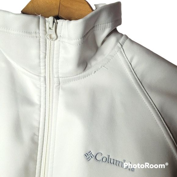 Women's Off White Omni Shield Columbia Jacket Size L - Picture 5 of 8